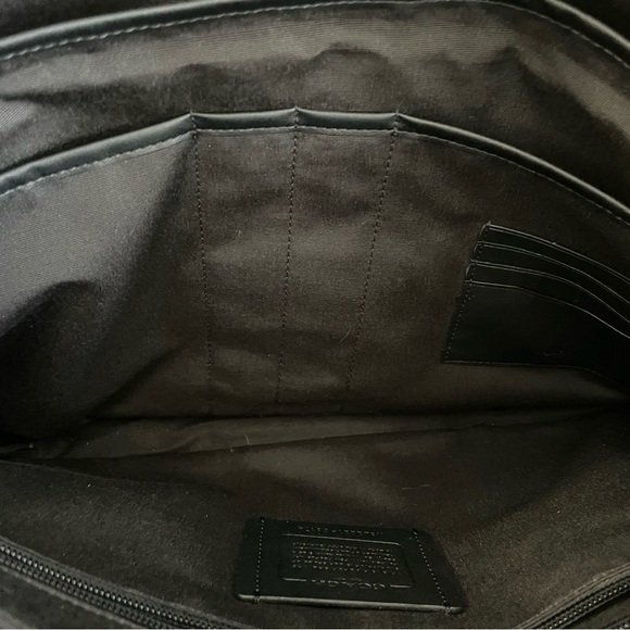 Coach Black Pebble Leather Slim Briefcase 
15.5 w x 10.5 h x 3.75 depth - Picture 5 of 13